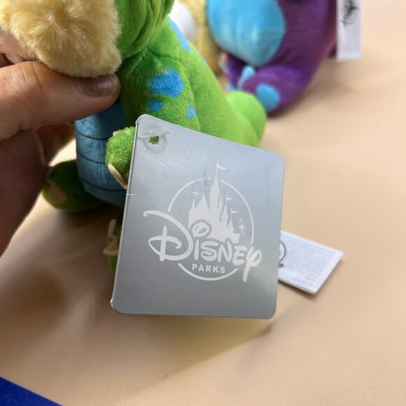 Disney Animal Kingdom Dinoland Donald's Purple Blue Chip Dale Dinosaur Plush 8” - Picture 4 of 13